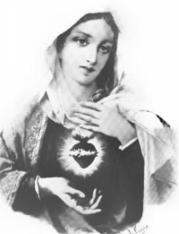 Image showing the "Virgin Mary" with "sacred heart"